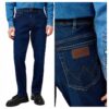 Wrangler Мъжки дънки – Larston – Slim Fit – Средна талия – 5 джоба – Цип – Дълги – Памук – W30-L34 US – Син Намаления и отстъпки Мъжки сини дънки Texas с права кройка и средна талия от памук