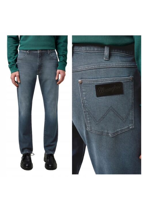 Мъжки сини дънки Larston slim fit с ниска талия, 5 джоба и цип