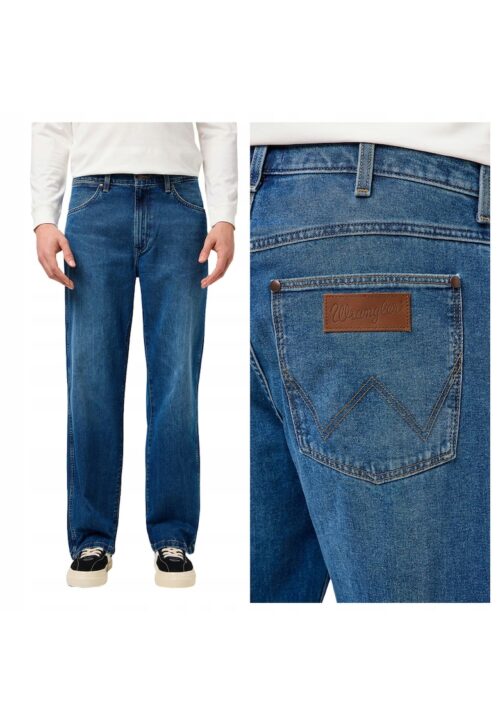 Памучен панталон Loose Straight в син цвят от Wrangler Icons