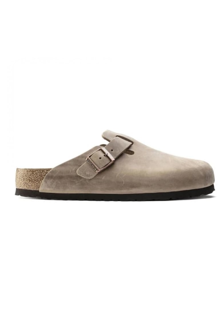 Birkenstock Чехли – Boston 1018147 – Намаления и отстъпки 3 Кафяви кожени чехли Boston 1018147 от естествена кожа
