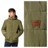 Мъжко зимно яке Transitional Puffer в зелен цвят с качулка и цип