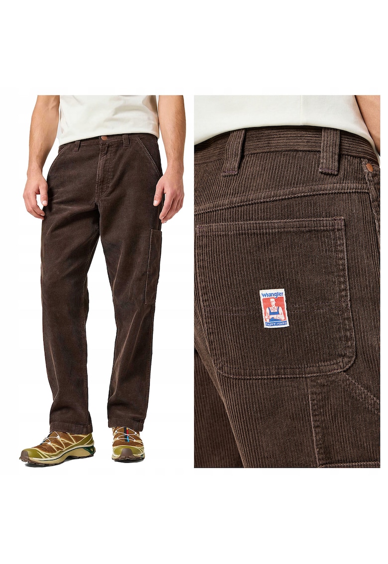 Wrangler Мъжки панталони – Casey Jones – Regular Fit – С цип – 5 джоба – Дълги – Памук – W31-L32 US – Кафяви Намаления и отстъпки 3 Мъжки панталони Casey Jones Regular Fit кафяви с цип и 5 джоба