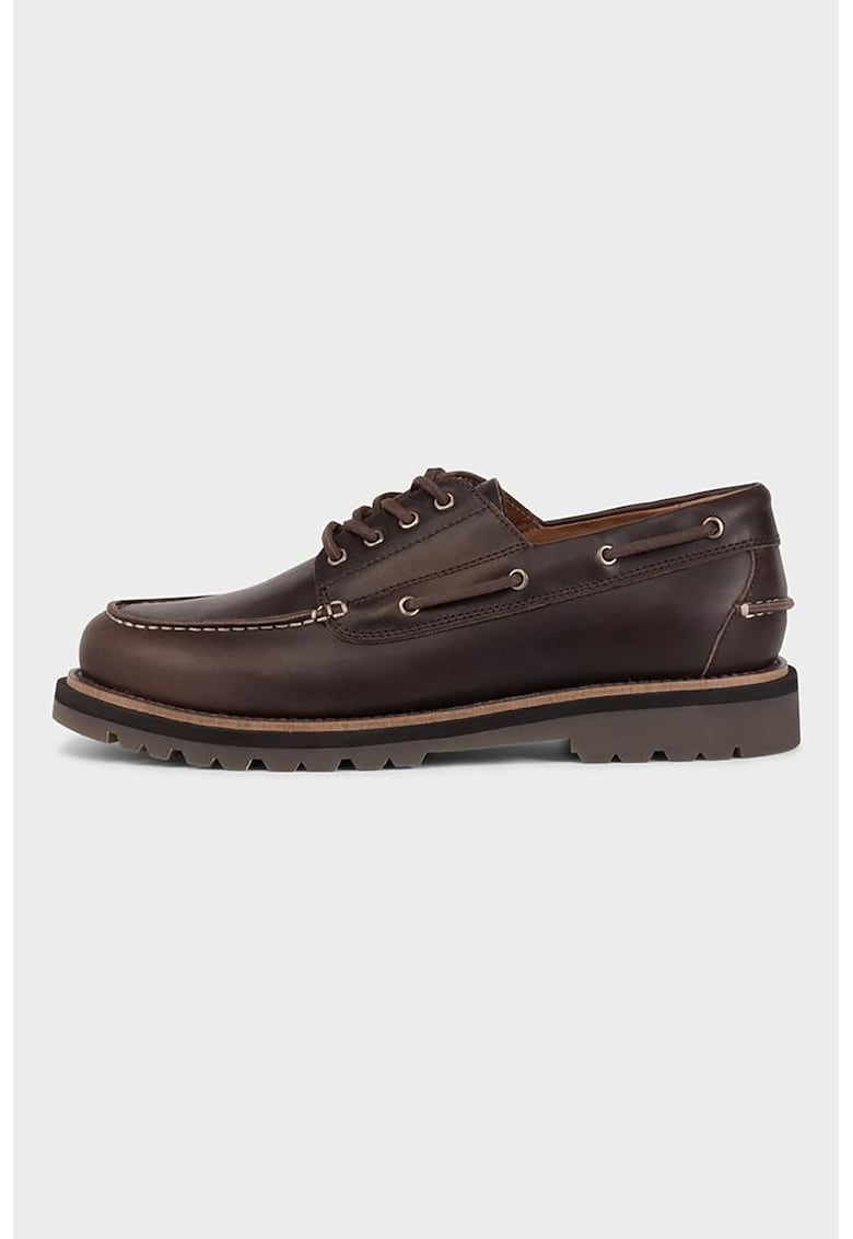 Vagabond Shoemakers Кожени обувки – Тъмнокафяв Намаления и отстъпки 3 тъмнокафяви кожени обувки с връзки и кръгъл връх