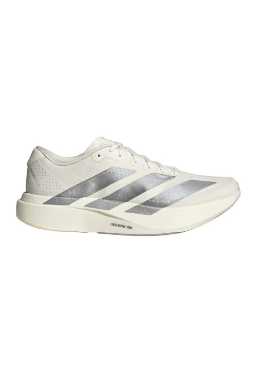 Обувки за бягане Adizero Evo в бял и сребрист цвят