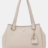GUESS Дамска чанта – екологична – сива – One Size INTL – комплект с торбичка против прах Намаления и отстъпки 2 Дамска чанта EVIE в бежов цвят от екологична кожа