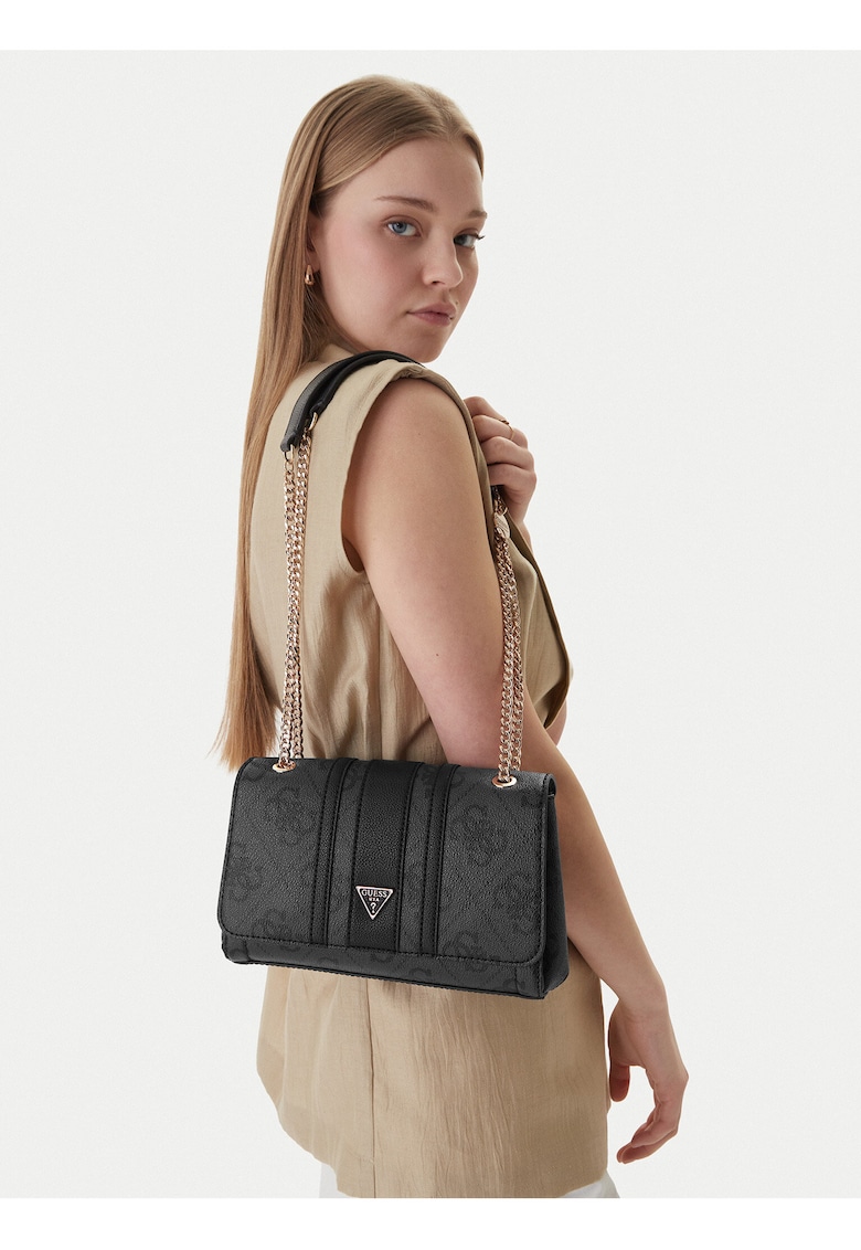 GUESS Дамска чанта – екологична – сива – One Size INTL – комплект с торбичка против прах Намаления и отстъпки 3 Сива дамска чанта от екологична кожа с торбичка против прах в комплект
