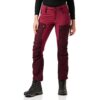 Дамски спортни панталони бордо от полиамид и полиестер за походи и спорт