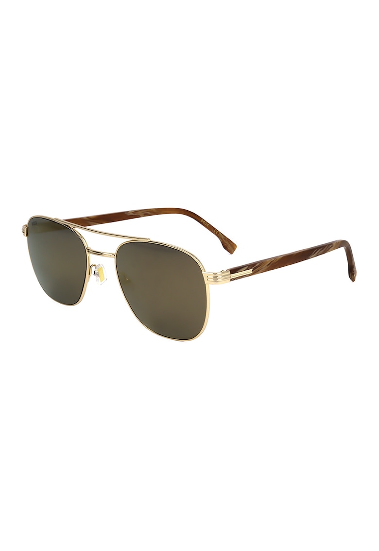 BOSS Слънчеви очила Aviator с лого – Златист/Кафяв Намаления и отстъпки 3 Слънчеви очила Aviator златисти с тъмнокафяви лещи и UV защита 400