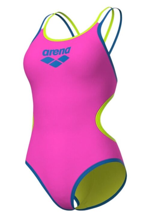 Дамски бански One Double Cross SS 2026 в розово и синьо